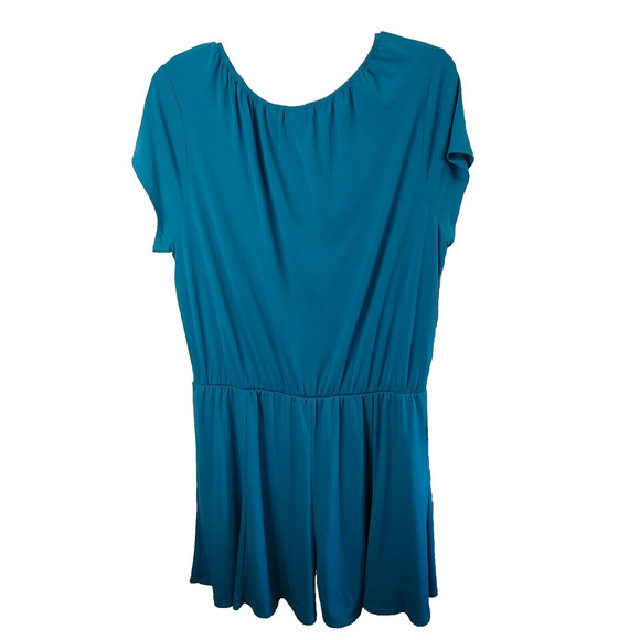 Susan Graver Aqua Shift Shorts Lined beaded VNeck Dress. Size 1XP - Picture 13 of 13